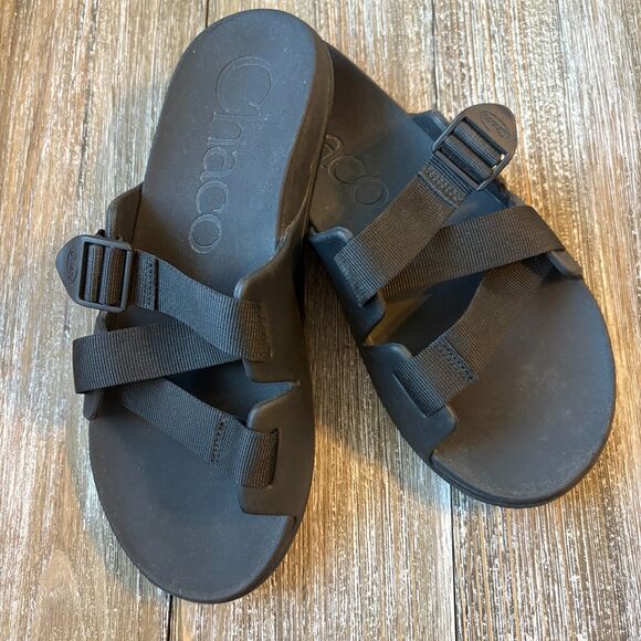 Chaco Chillos Slide Sandal Men 12 Black Z Strap with Cinch Buckle JCH107089 - Picture 2 of 5